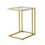 Table d'appoint contemporaine en forme de C 24,75 pouces Gold-1555171146