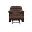 Fauteuil inclinable et oscillant en microfibre chocolat