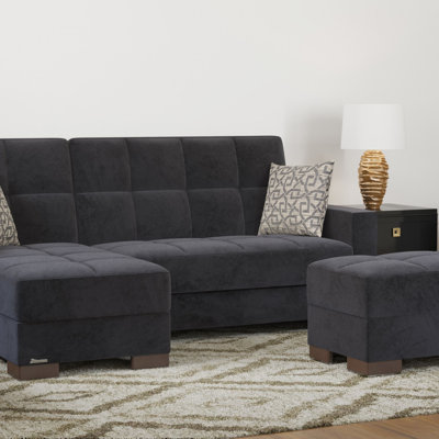Repose-pieds avec rangement en microfibre Primenest Nimbusflow