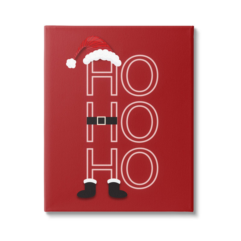 Ho, Ho, Ho, H 48 po x l 36 po x P 1,5 po, Toile tendue