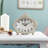 Mantel & Tabletop Clock Analog Quartz Movement / Crystal Tabletop Clock in Distressed White