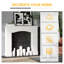 Cadre de foyer moderne HOMCOM avec motif décoratif, cadre de foyer en MDF blanc pour salon, 115 cm de large