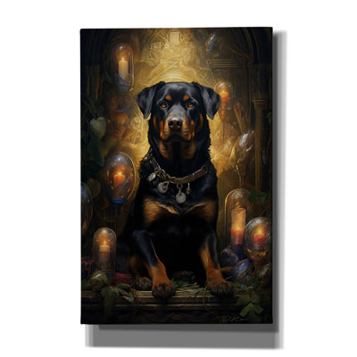 Toile épique Graffiti «Dog Fairy Tale 1» par Momart, 26 po x 40 po