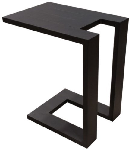 Table d’appoint en métal Shumpert, Gris foncé