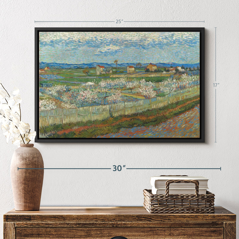 «Peach Trees In Blossom Wall Art», H 25 po x l 17 po
