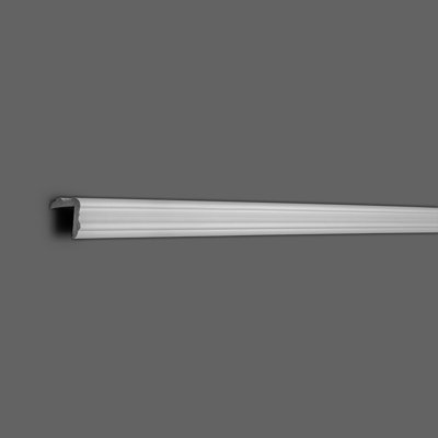 1-1/2 in x 1-1/2 in x 96 in Recycled Polystyrene Plain Corner Angle Moulding Pro PK 64 LF