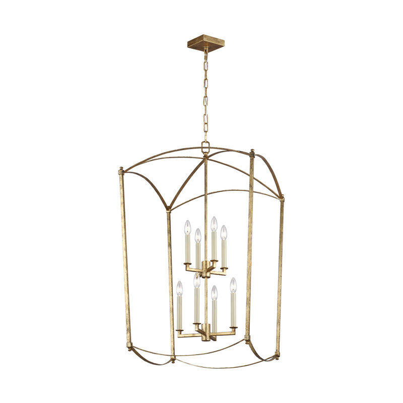 Olive 8-Light Chandelier, Antique Gold