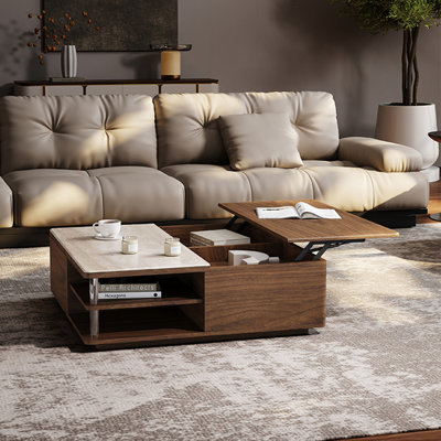 Vintage Adjustable Solid Wood Coffee Table