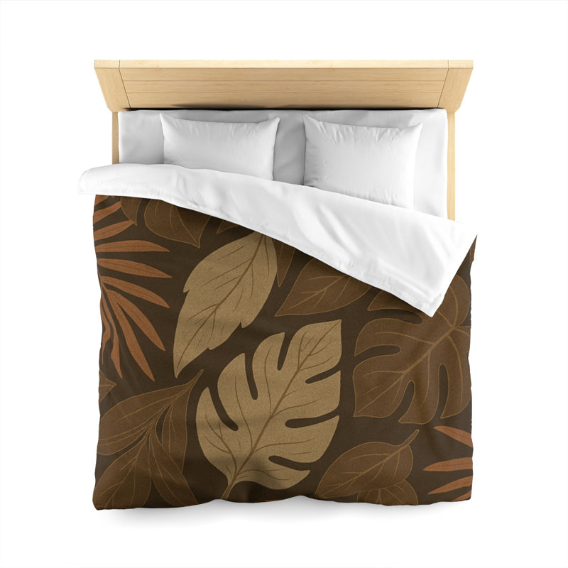 Microfiber Duvet Cover Boho Style, Design 63, Queen Duvet Cover, White