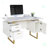 51'' Floating Rectangle Computer Desk with Drawers and Storage Cabinet-1144670623