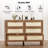 Commode à tiroirs en bois Burlap Design
