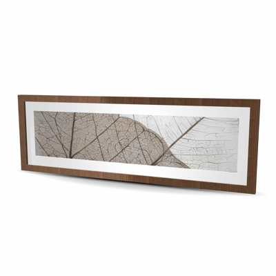 Translucent Dried Leaves | Beige Floral Framed Print Decor