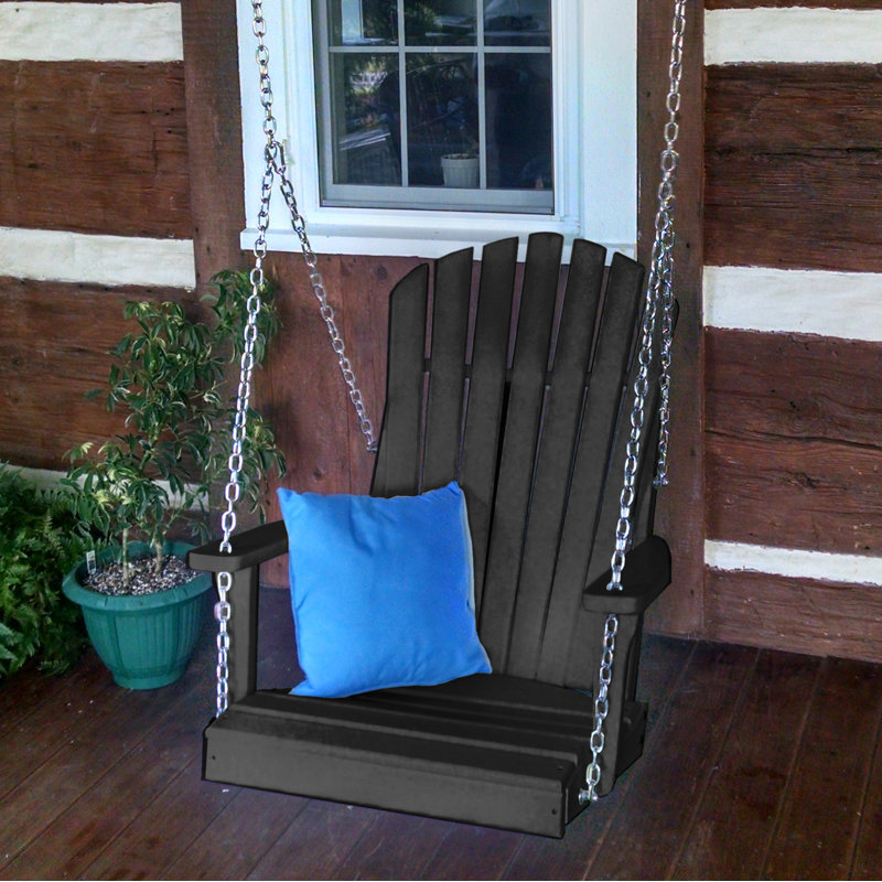 Balancelle en rotin Adirondack Ratto, Noir
