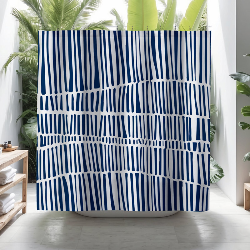 Rideau de douche Coco, Bleu marine