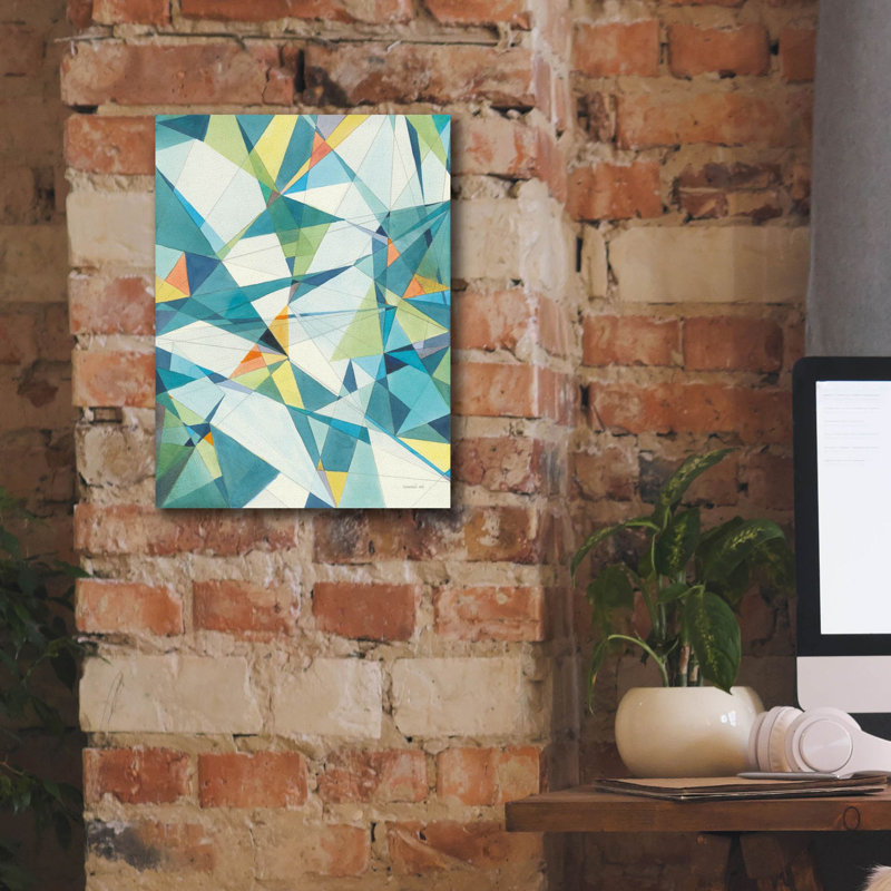 Art mural sur toile  «Prism 1 Oasis» par Danhui Nai, H 16 po x l 12 po