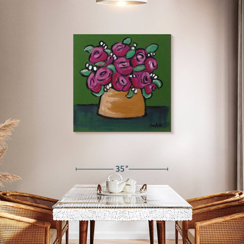 Harnek en pot rose sur fond vert