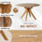 Xavion 48-Inch Round Kitchen Table, Model : XVT-41, Solid Wood Frame with Sculpted Splayed Legs and Natural Wood Grain, Honey Oak Finish-958778270