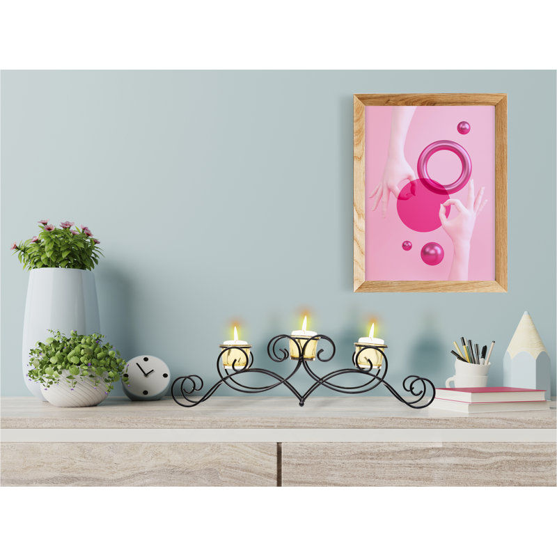 18.4'' H Iron Tabletop Candelabra