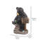 Ours tenant une pancarte et un gnome