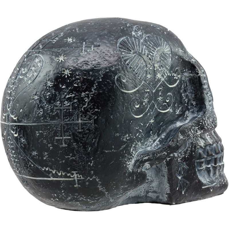 Demica Ebros gothique Erzulie Freda Veve haitian ancien vaudou, amour, charme, talisman, sculpture, crâne