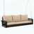 Coussin beige, structure noire sélectionné