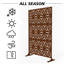 Helary 6 ft. H x 4 ft. W Metal Privacy Screen-99170902