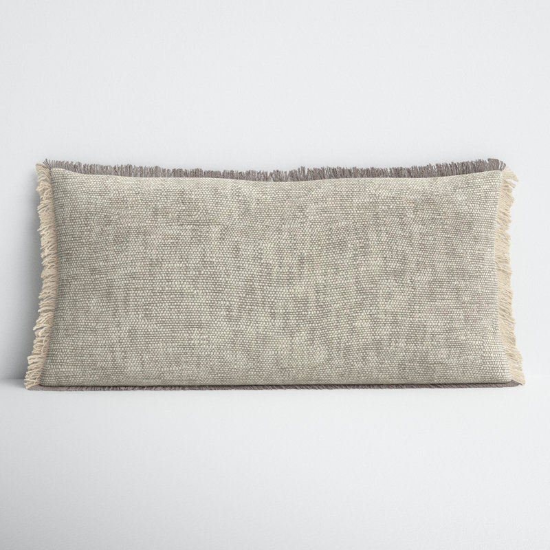 Gomer Rectangular Cotton Pillow Cover & Insert, Gray