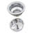 Post Style Kitchen Sink Basket Strainer with Waste Disposal Flange and Stopper Set-21699113