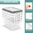 Sorbus Large Clear Plastic Cleaning Supplies Storage Bins with Lids and Handles 8 Pack