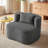 34 inch Upholstered Fabric Armchair, Barrel Chair-1124150358