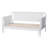 Baxton Studio Lucera Bobbin Twin-To-King Expandable Daybed - Wood Bed Frame With Turned Spindle Detailing, Classic Style Sofa Bed For Bedroom Or Guest Room, White-320298895