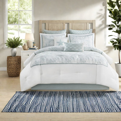 Ensembles de literie en coton de qualité supérieure, grand édredon de style bord de mer avec rembourrage hypoallergénique