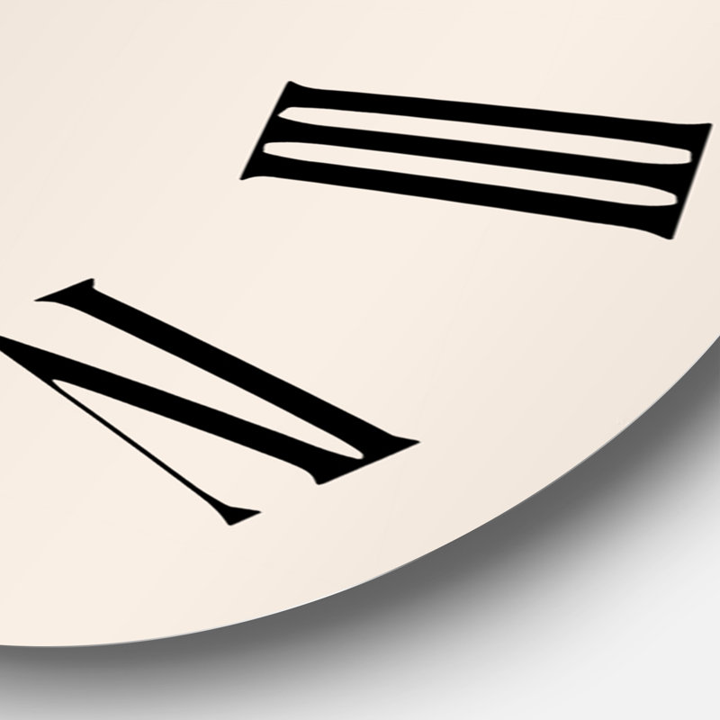 Feuille de palmier tropical et formes géométriques abstraites III - horloge murale moderne, Grand