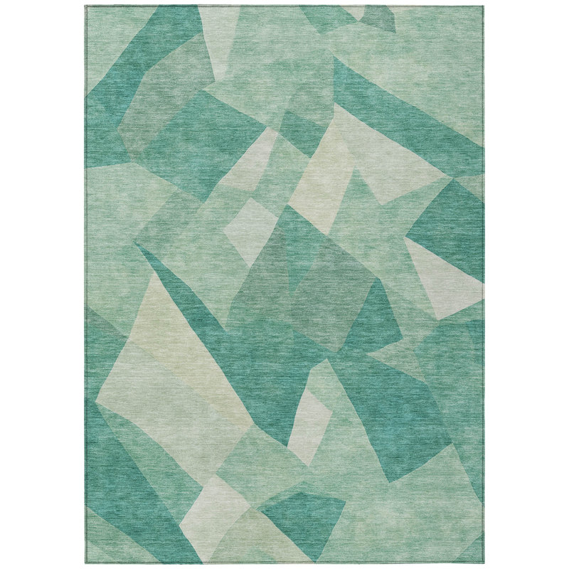Machine Washable Indoor/Outdoor Kesler ACN2374 Abstract Rug, Rectangle 8' x 10'