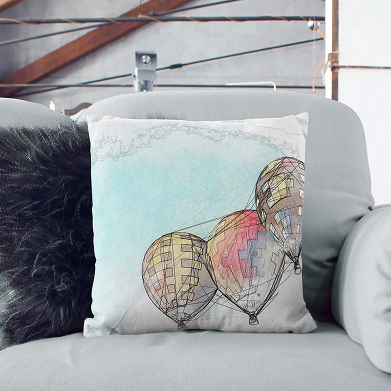 Abstract Square Throw Cushion, 40 x 40 cm