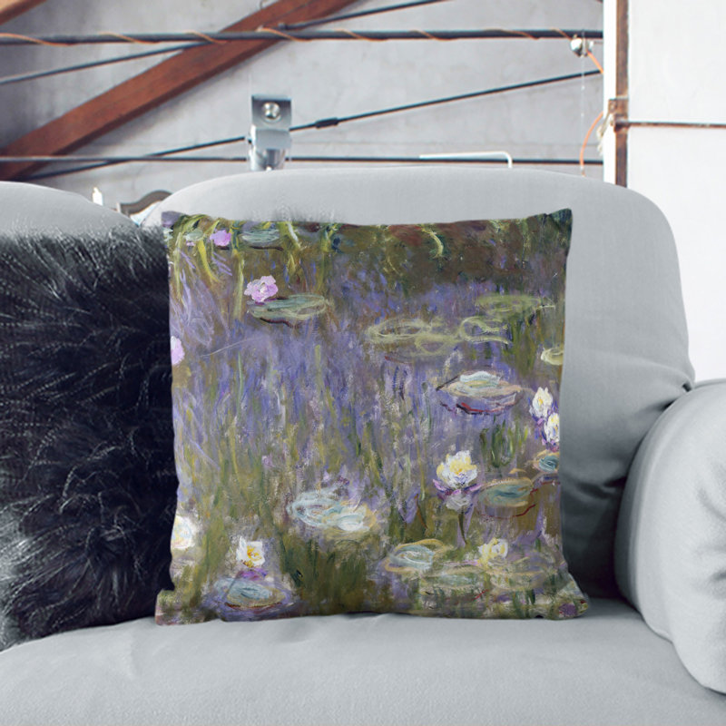 Water Lilies Lily Pond Vol.25 Scatter Cushion, 55cm H x 55cm W x 20cm D