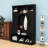 Hall Tree with Bench, Adjustable Shelves, 7 Hooks and Shoe Cabinet-1084283656