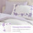 4 Piece Microfiber Embroidered Floral Comforter Set Purple Twin/Twin XL