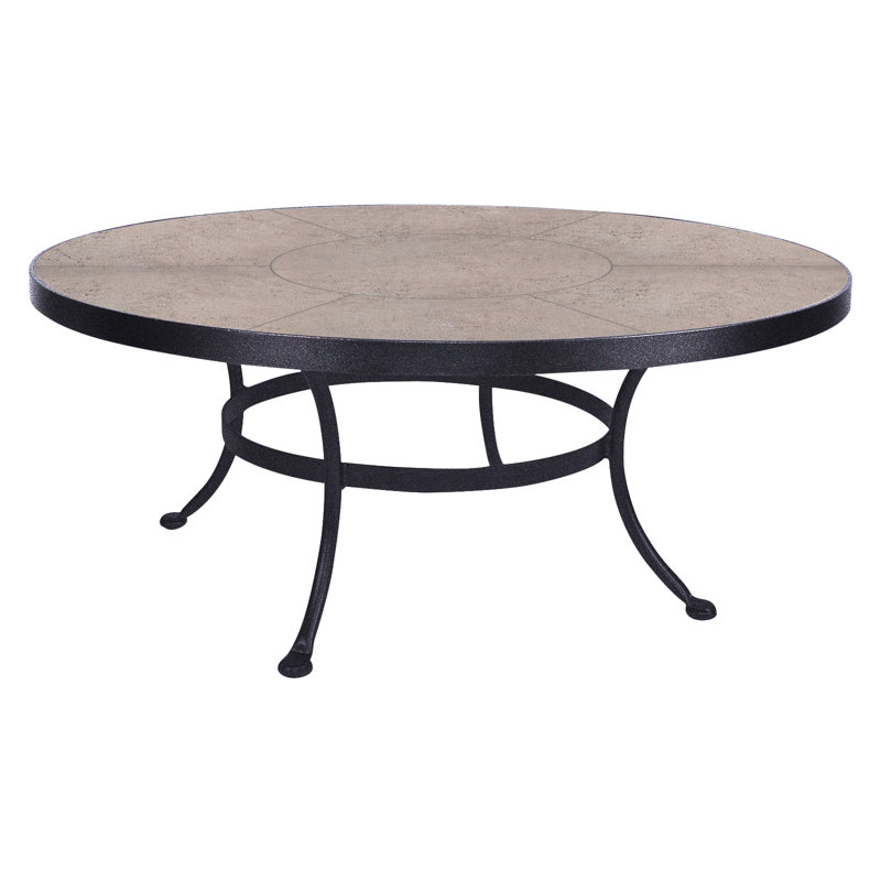 Outdoor Round Coffee Table, Graphite, Summit Gray