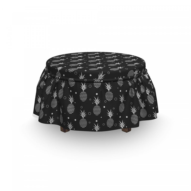 Housse pour repose-piedss et ananas monochrome