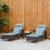 Shemsie Outdoor Metal Chaise Lounge with Table , Cushion Included