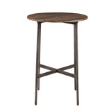 17 Stories Lowell Sleek Gathering Spot Round Bar Table For Stylish Entertaining