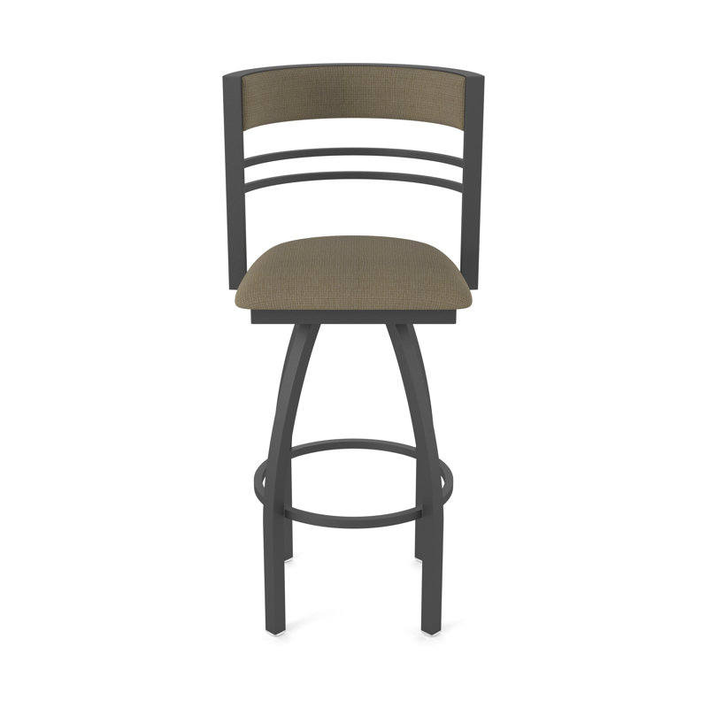 Hunter Swivel Stool, Bronze, Tabouret de bar (siège d'une hauteur de 36 po), Vinyle - Rouge galop