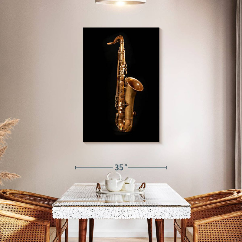 Saxophone laiton Abarca, H 24 po x l 16 po