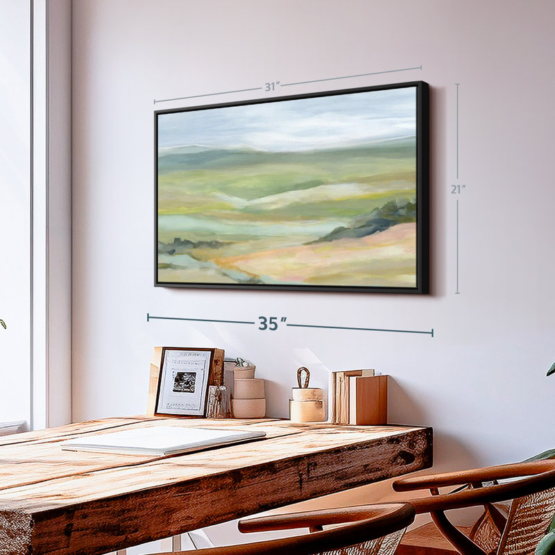 Vast River Valley Canvas Print, 21" H x 31" W