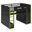 Lit mezzanine en bois avec bureau-463698424