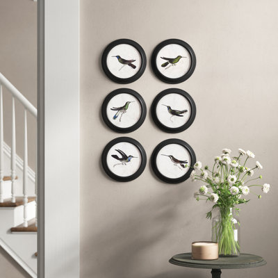 Saltillo Hummingbird Round Petite Prints, Set of 6