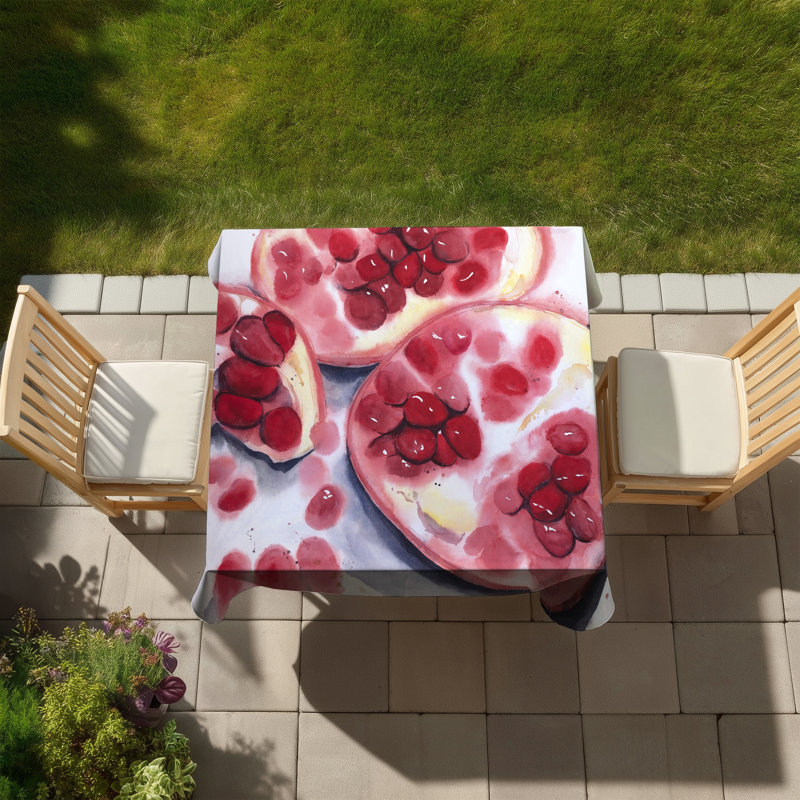 Pomegranate Pieces Tablecloth - Indoor/Outdoor Home Decor