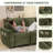 George 59" Upholstered Corduroy Sleeper Sofa with Pull Out Bed and USB Charging-577802214