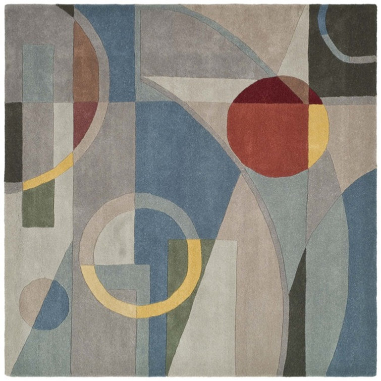 Charbonneau Drive Hand Tufted Wool Abstract Rug